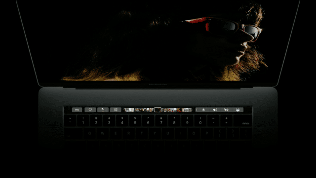 Die Touch Bar des neuen MacBook Pro