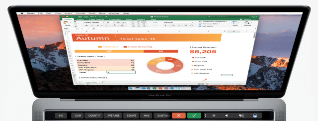 Microsoft Office mit Touch-Bar-Unterstützung