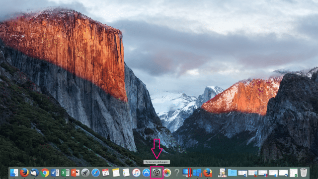 Mac-Systemeinstellungen über das Dock öffnen