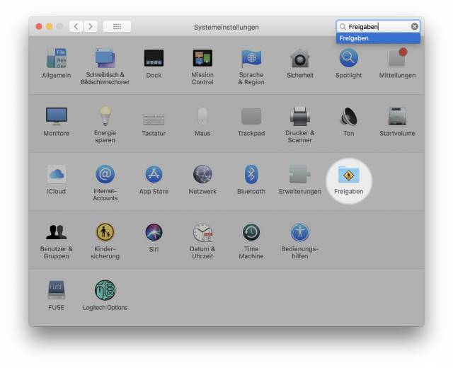 Mac-Systemeinstellungen über Dock öffnen