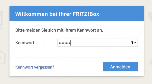 FritzBox-Administrationsoberfläche