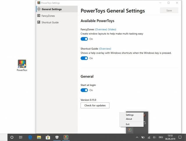 "PowerToys" für Windows 10