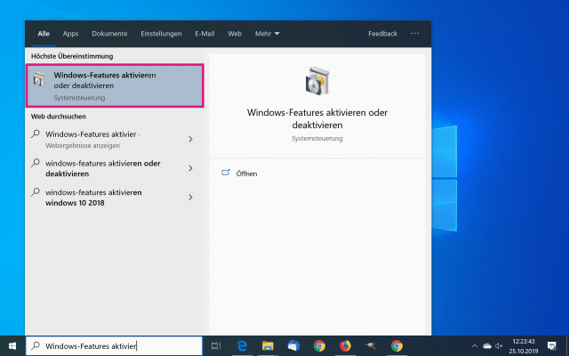 Windows-Features aktivieren