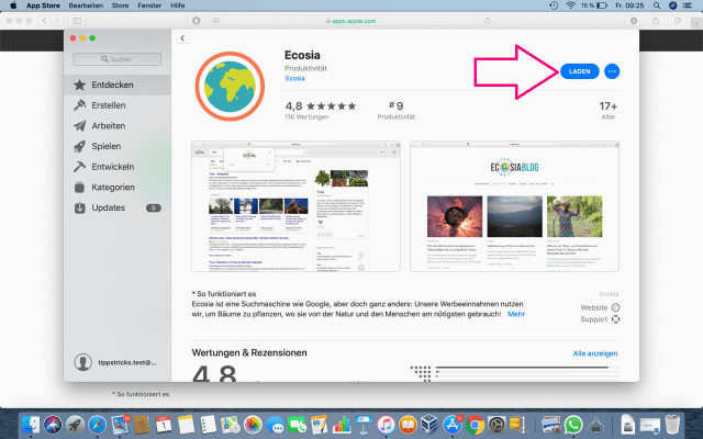 Ecosia-Browsererweiterung-Appstore