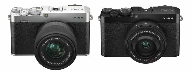 Fujifilm X-E4 silber und schwarz