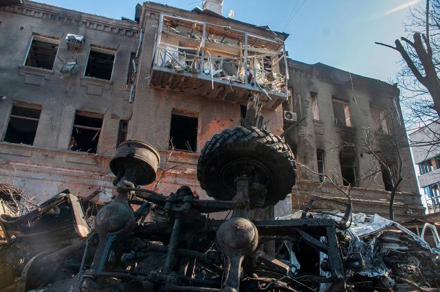 Zerstörung im Ukraine-Krieg