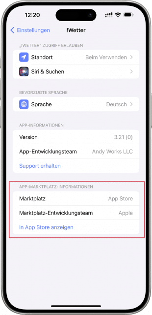 App-Marktplatz in iOS 17.4 installieren