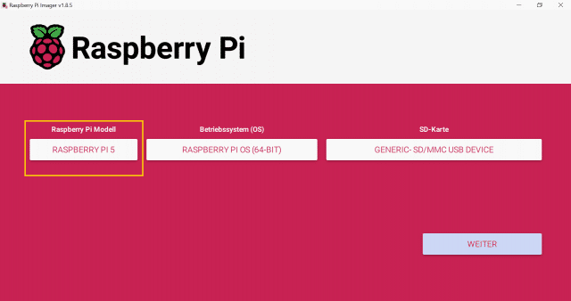 Raspberry Pi: Imager öffnen und einrichten