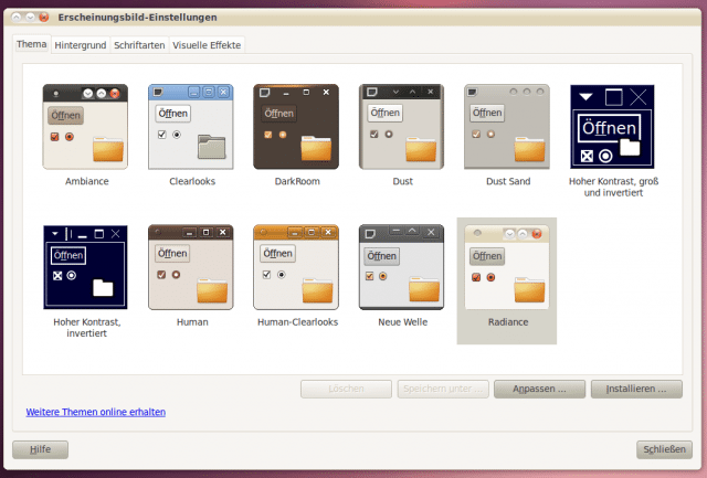 Ubuntu 10.04 Erscheinungsbild