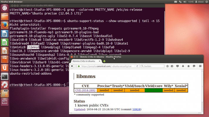 Lücken in LTS-Ubuntu