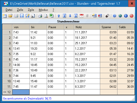 Excel Stunden In Tage Stunden Minuten Umrechnen Zeiterfassung Excel | heise Download