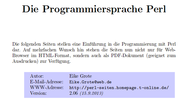 Die Programmiersprache Perl Heise Download