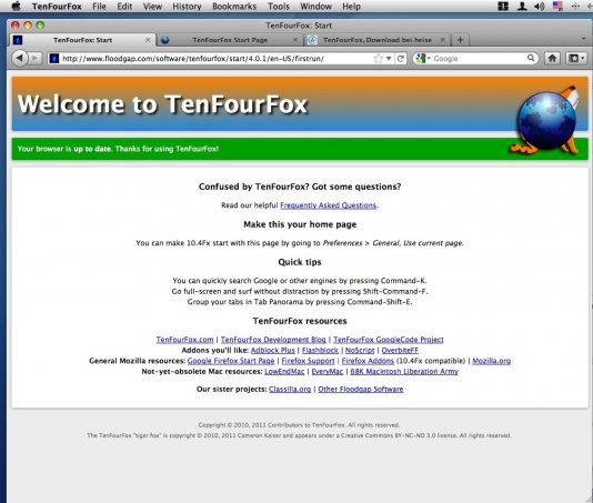tenfourfox for mac os x 10.5.8