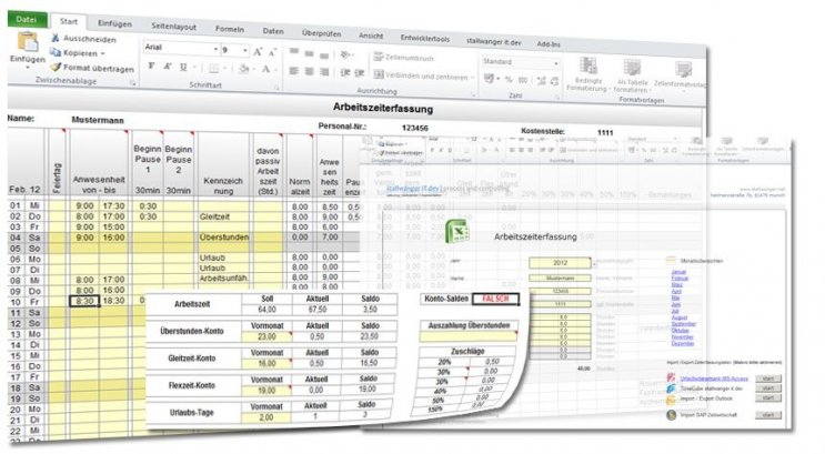 Zeiterfassung Excel