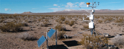 Messstation in der Mojave-Wüste. Bild: Desert Research Institute