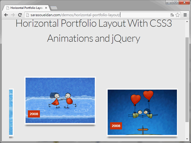 Portfolio-Präsentationen lassen sich mit CSS3-Animationen ansprechend gestalten (Abb. 1)