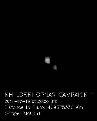 So sah New Horizons Pluto und Charon im Juli 2014