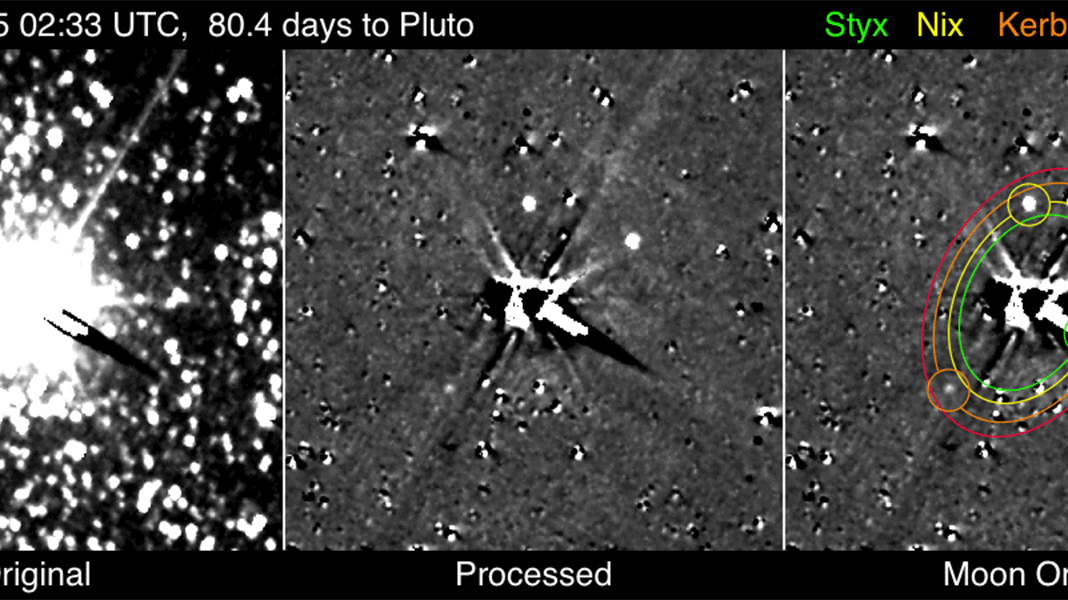 NASA-Sonde New Horizon fotografiert Pluto mit fünf Monden