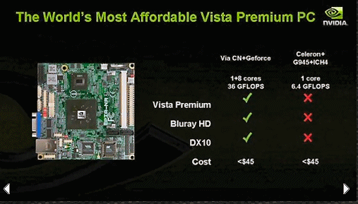 Von Nvidia gezeigtes Board mit eigenem Chipsatz