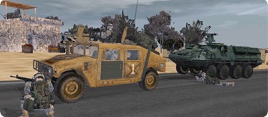 Szene aus dem Army-Trainingsspiel DARWARS Ambush
