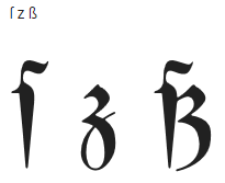 Die Buchstaben langes-s, z und ß