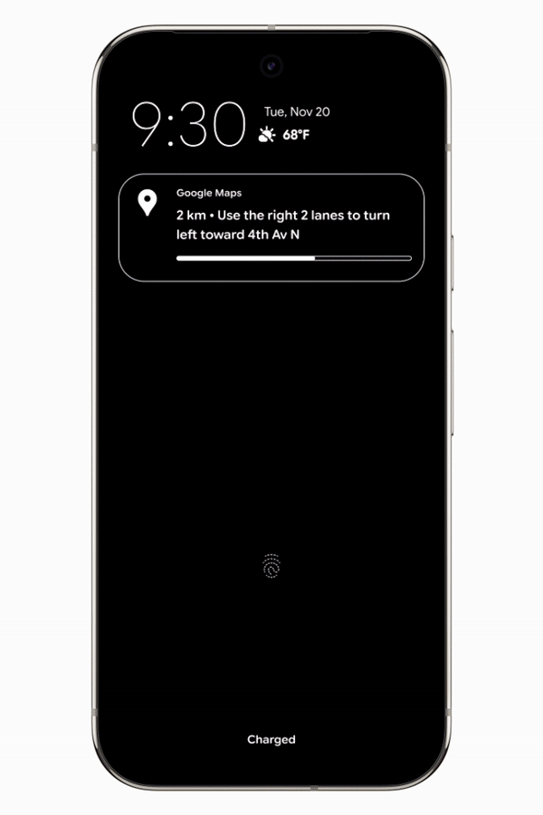 Animation zeigt Live-Update anhand von Googl Maps