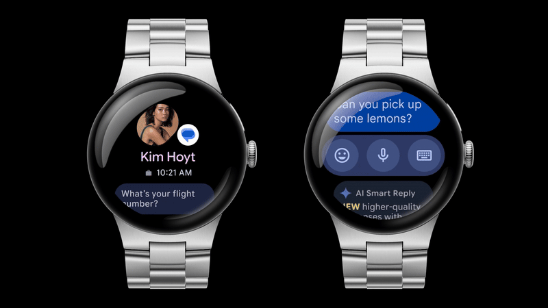 New Smart Replies based on Gemma on the Pixel Watch