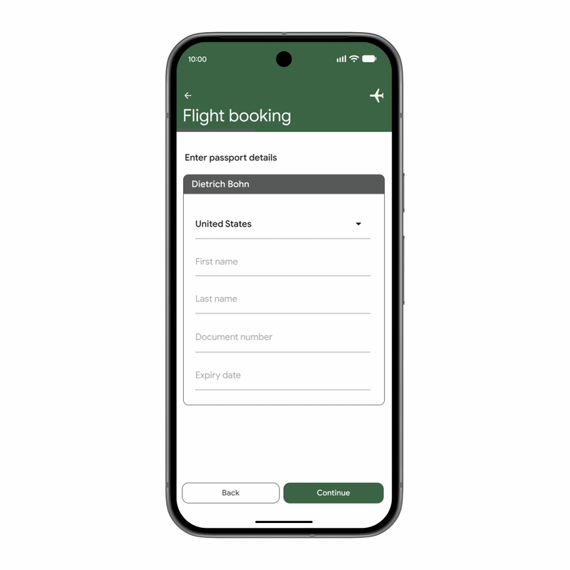 Animation: Gemini Intelligence Autofill von Formularen