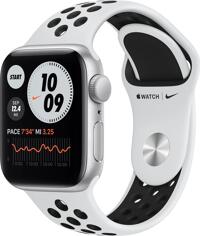 Apple Watch Nike SE (GPS) 40mm silber mit Sportarmband platinum/schwarz (MYYD2FD)