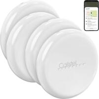 Callstel Schlüsselfinder mit App: 4erSet Schlüssel- & Gegenstandsfinder, Apple-AirTag-komp., MFi, weiß (Keytracker, Keyfinder Bluetooth, Sclüsselanhänger)