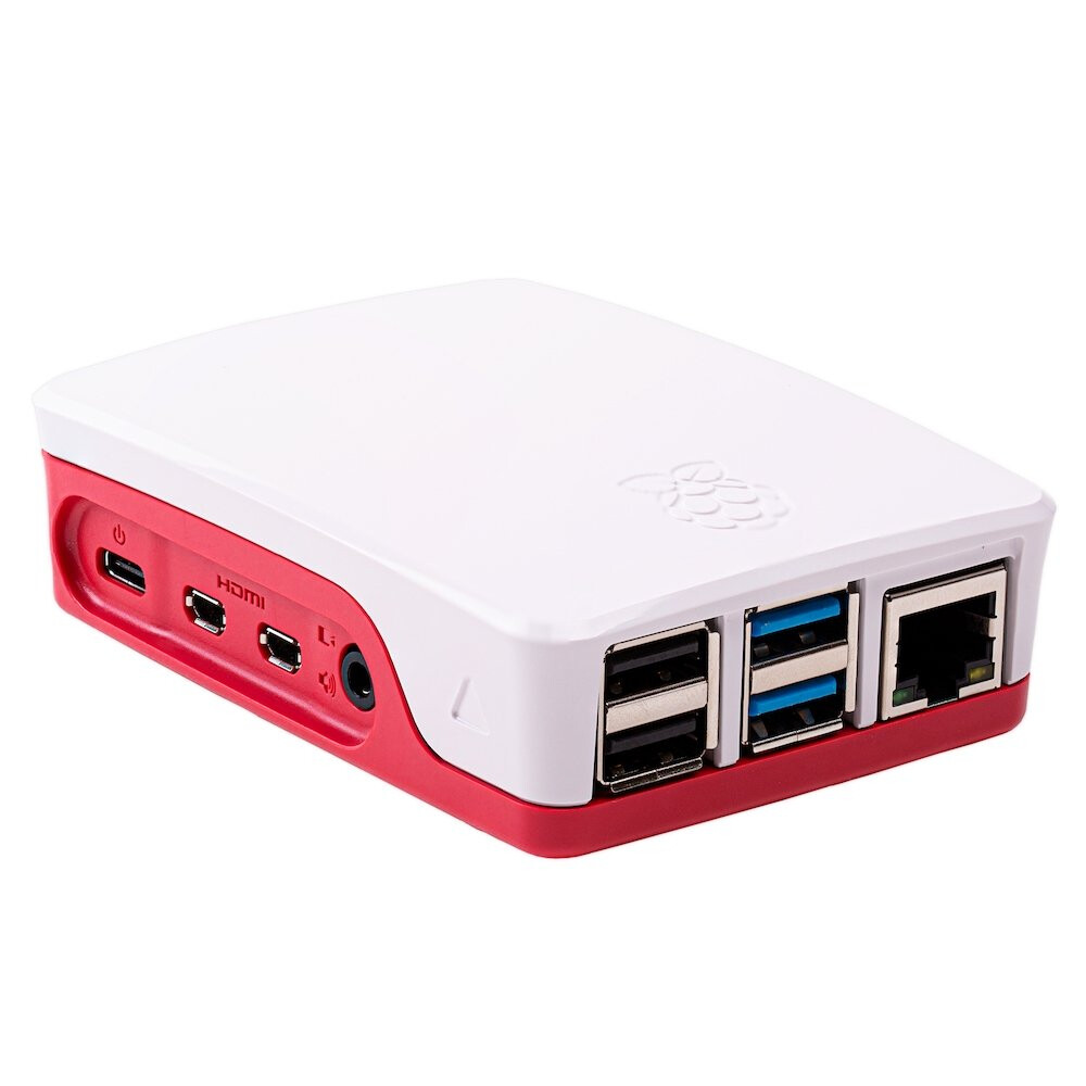 Offizielles Gehäuse für Raspberry Pi 4 Model B - rot/weiß
