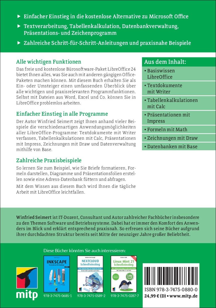 LibreOffice 24 - Praxiswissen für Ein- und Umsteiger (1. Auflage)