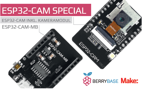 Make ESP32-CAM Special inkl. ESP32-CAM Development Board  + OV2640 Kameramodul