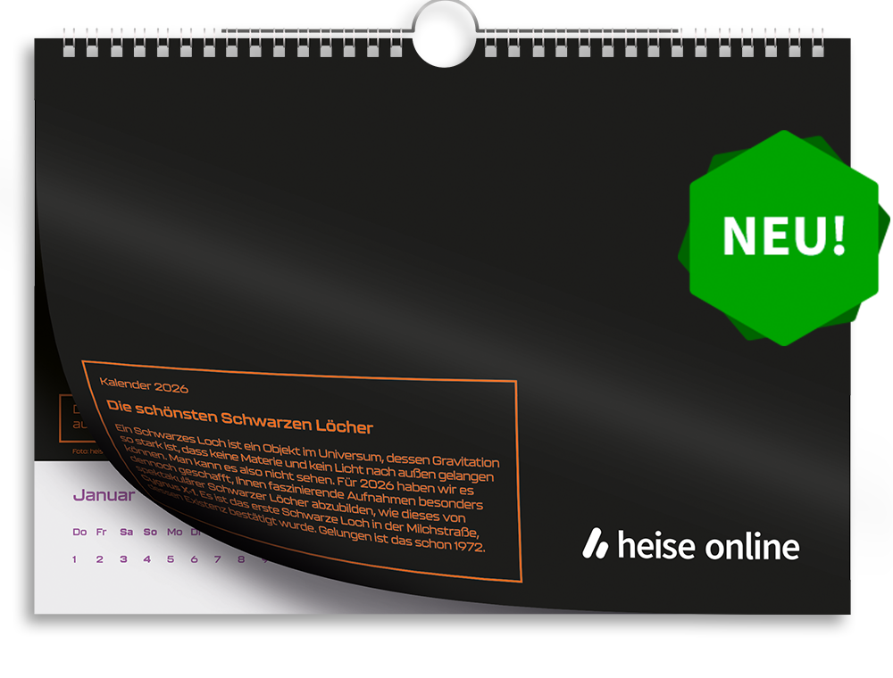 Die schönsten Schwarzen Löcher (heise online Wandkalender 2026)