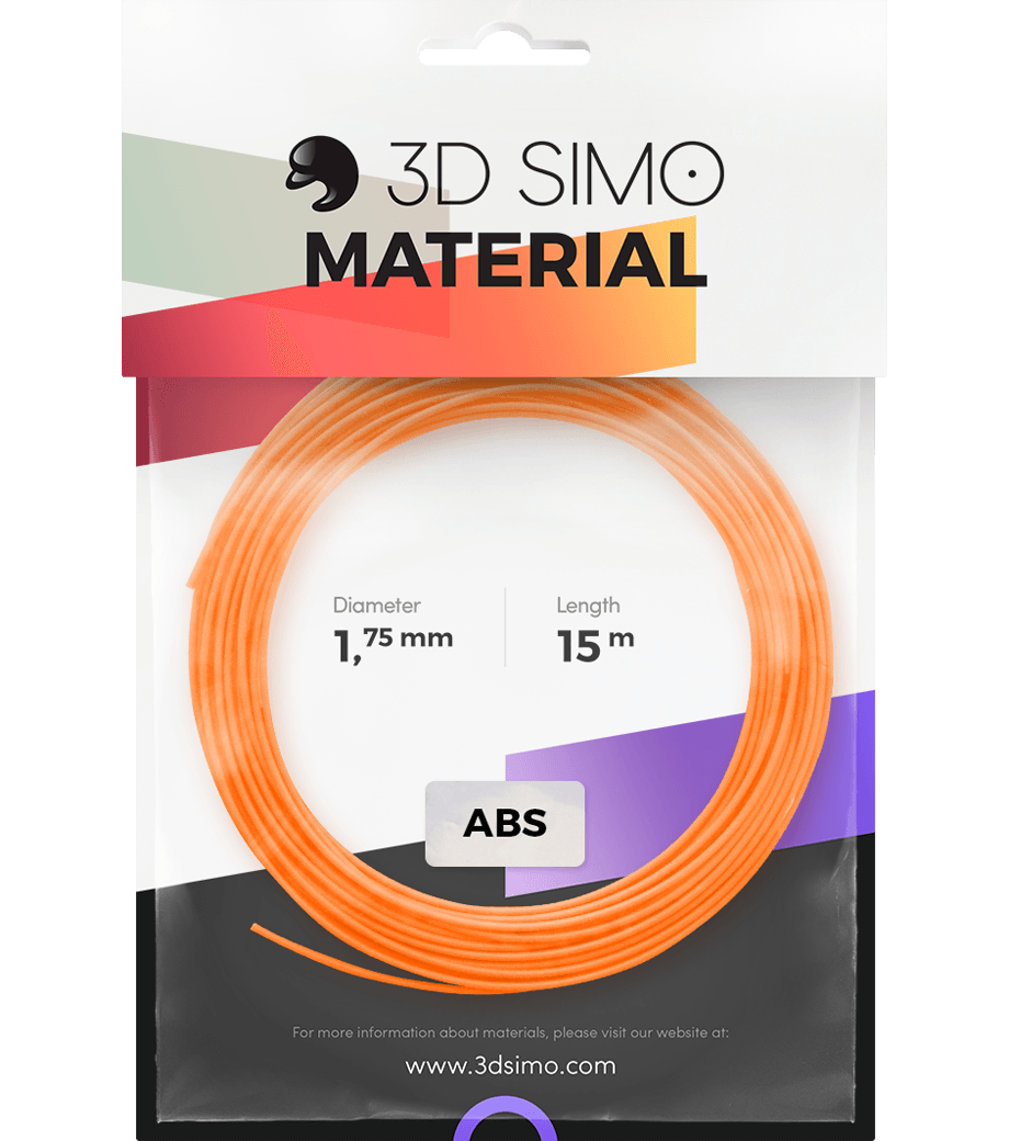 3Dsimo Filament ABS 2 orange, schwarz & weiß