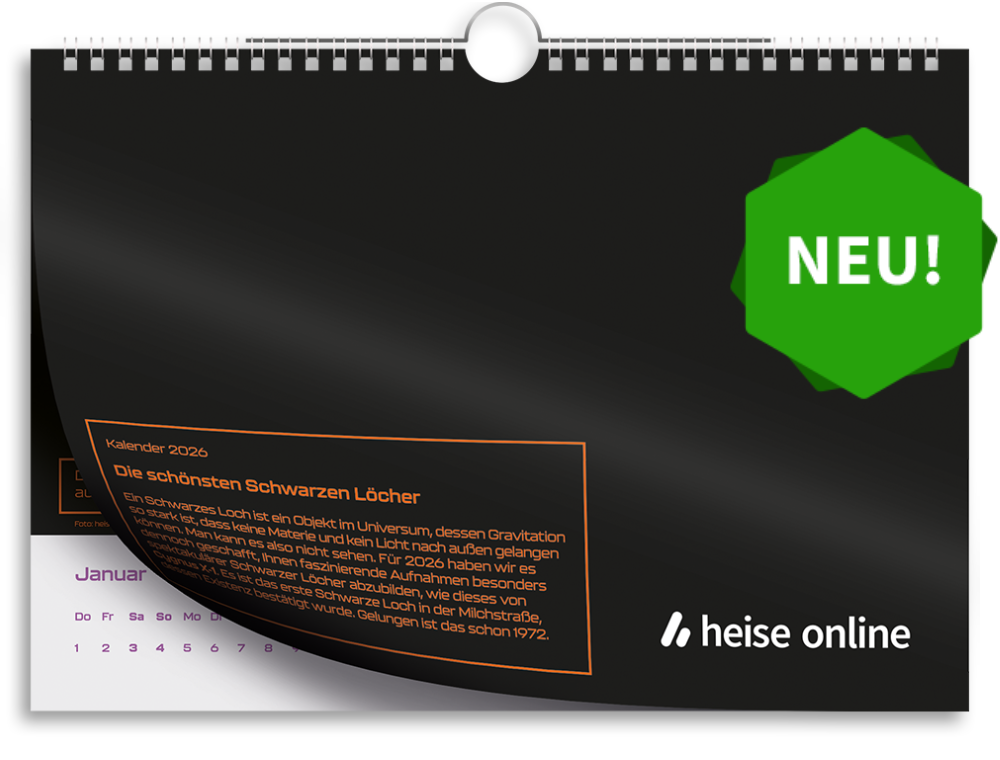 Die schönsten Schwarzen Löcher (heise online Wandkalender 2026)