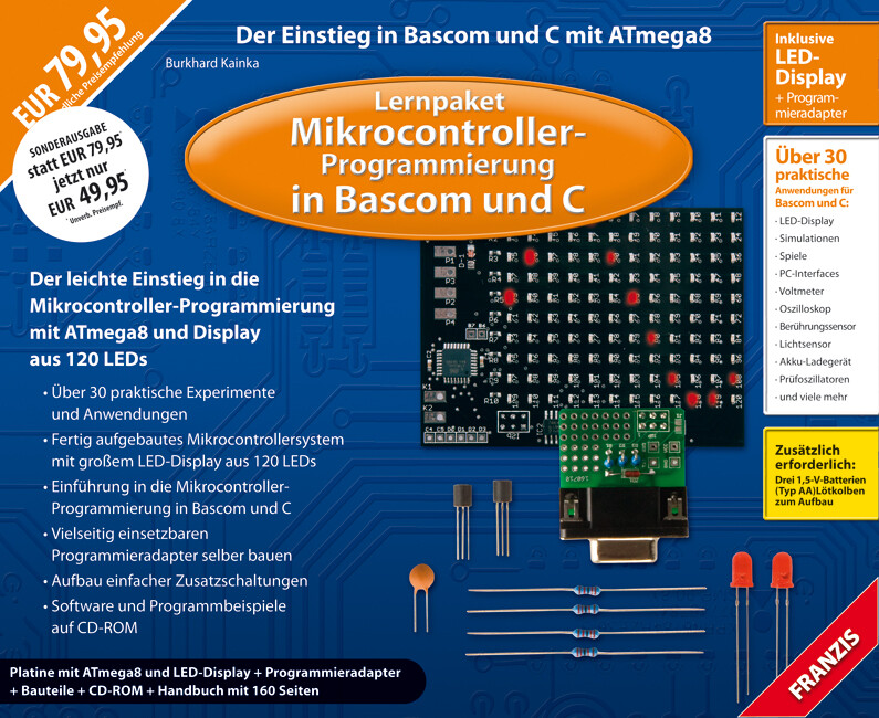 Lernpaket Mikrocontroller-Programmierung in Bascom und C