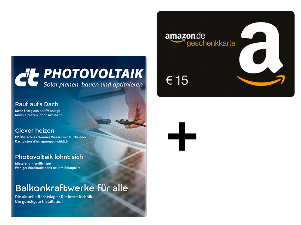 Abbildung zu Set: c't-Sonderheft Photovoltaik 2024 + 15€ Amazon-Gutschein