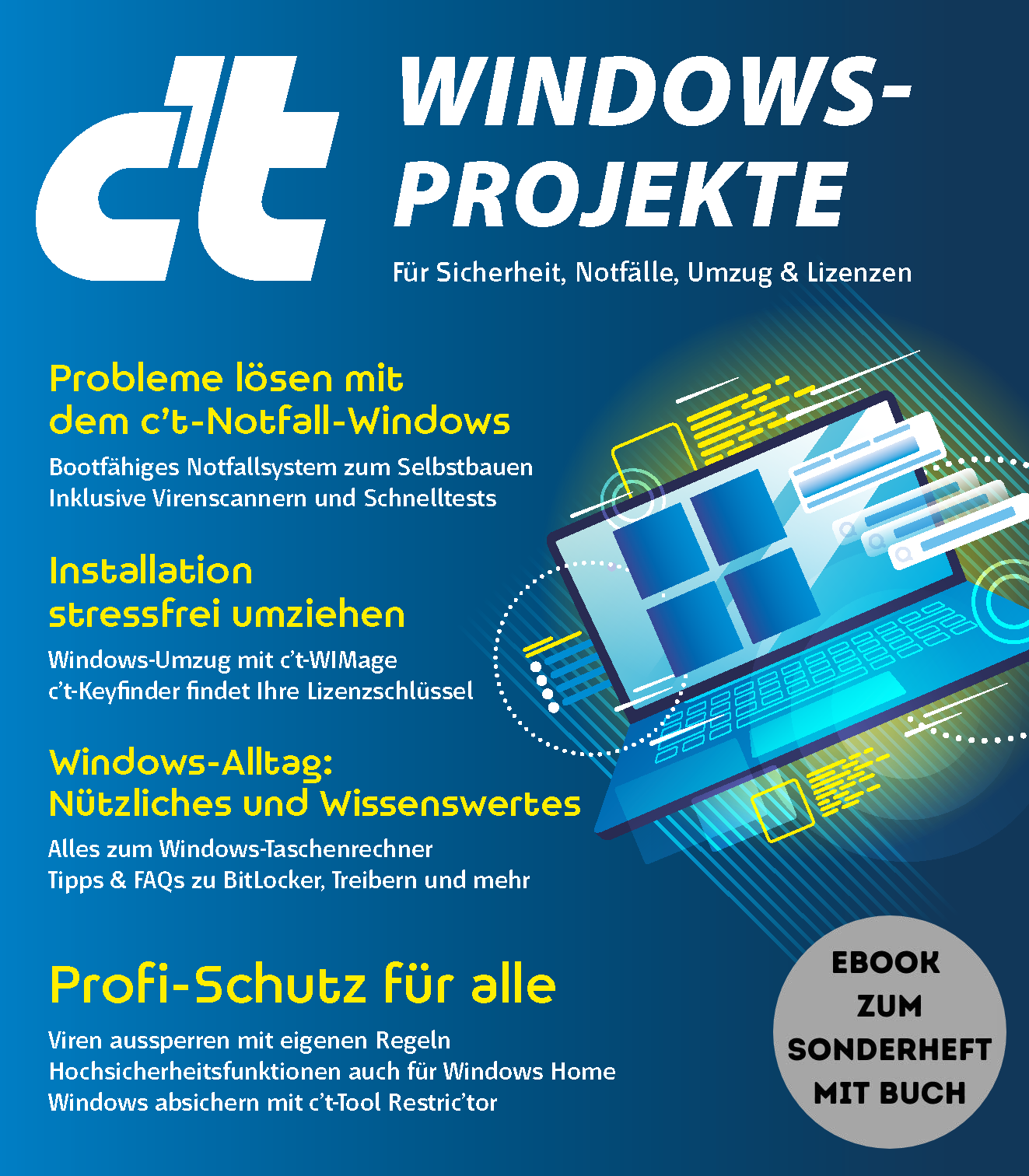 Superbundle c't Windows-Projekte 2024 (Heft + PDF + Buch)