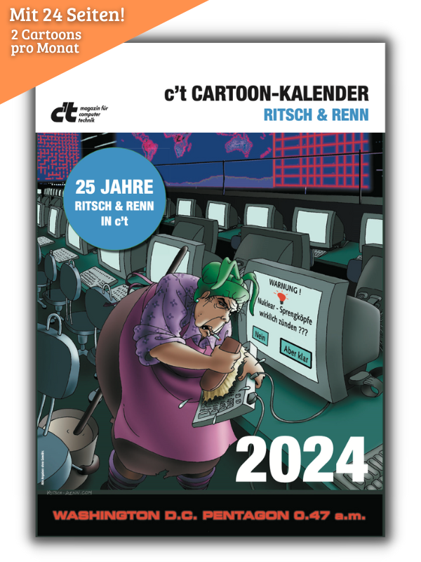 c't Jubiläums-Schlagseitenkalender 2024