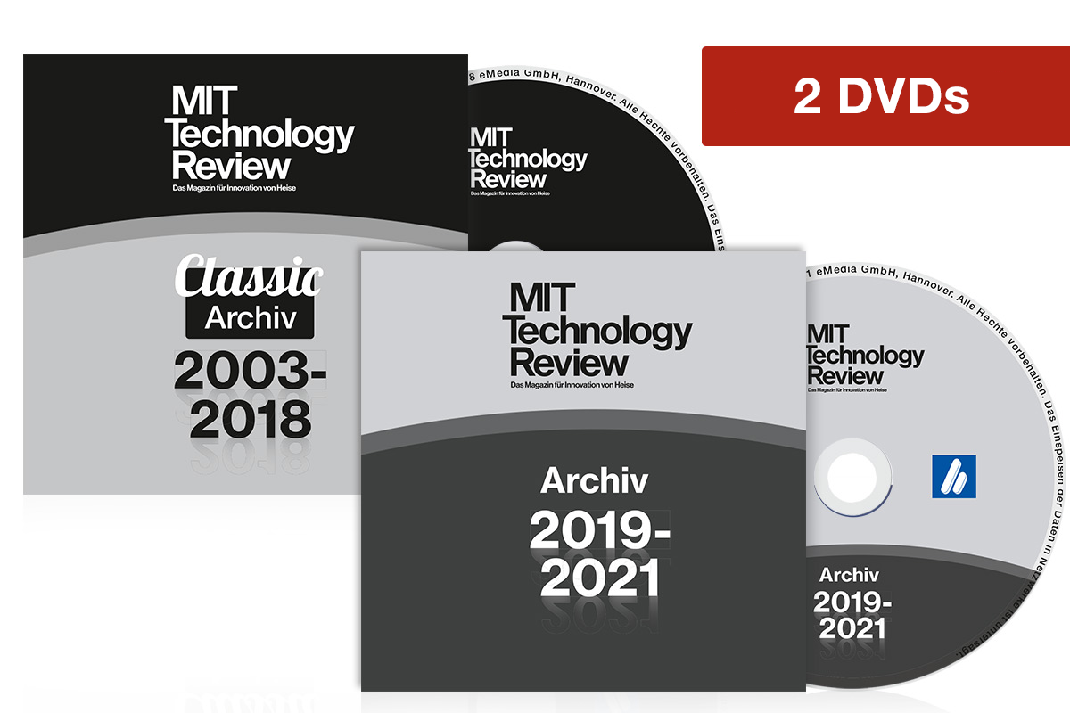 MIT Technology Review Gesamtarchiv 2003-2021 (2 DVDs)