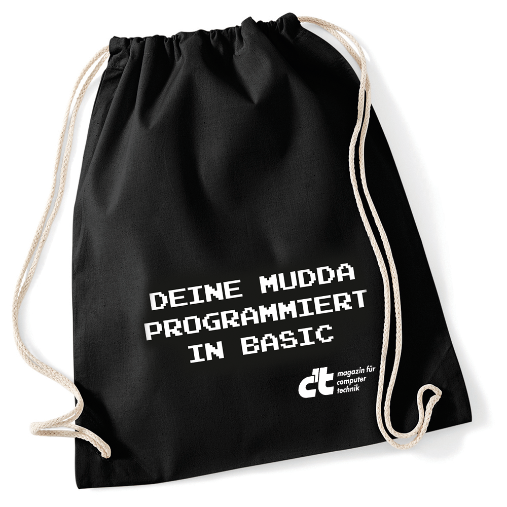 c't-Turnbeutel "Deine Mudda programmiert in Basic"