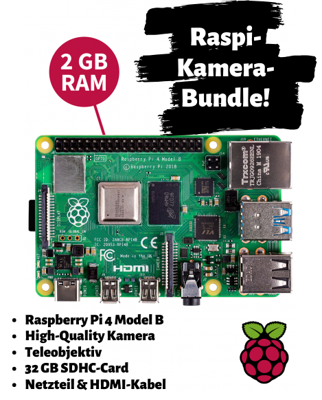  Bundle Raspberry Pi 4 Kameraset 