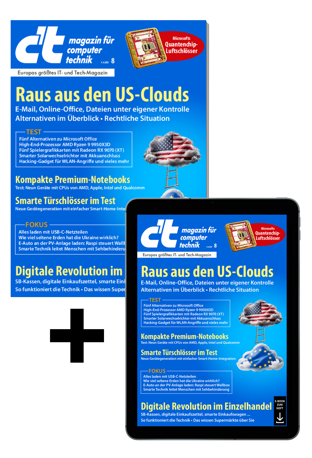 Bundle c't 08/2025 (Heft + digitale Ausgabe)