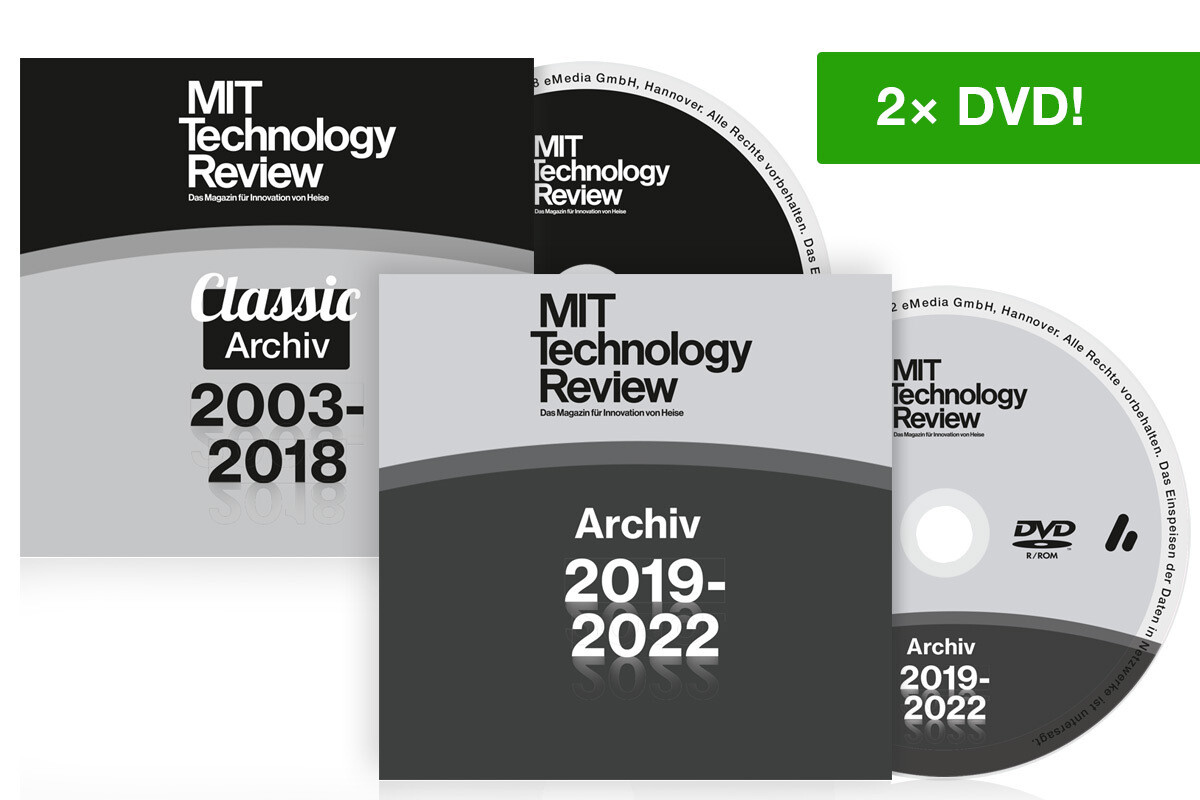 MIT Technology Review Gesamtarchiv 2003-2022 (2 DVDs)