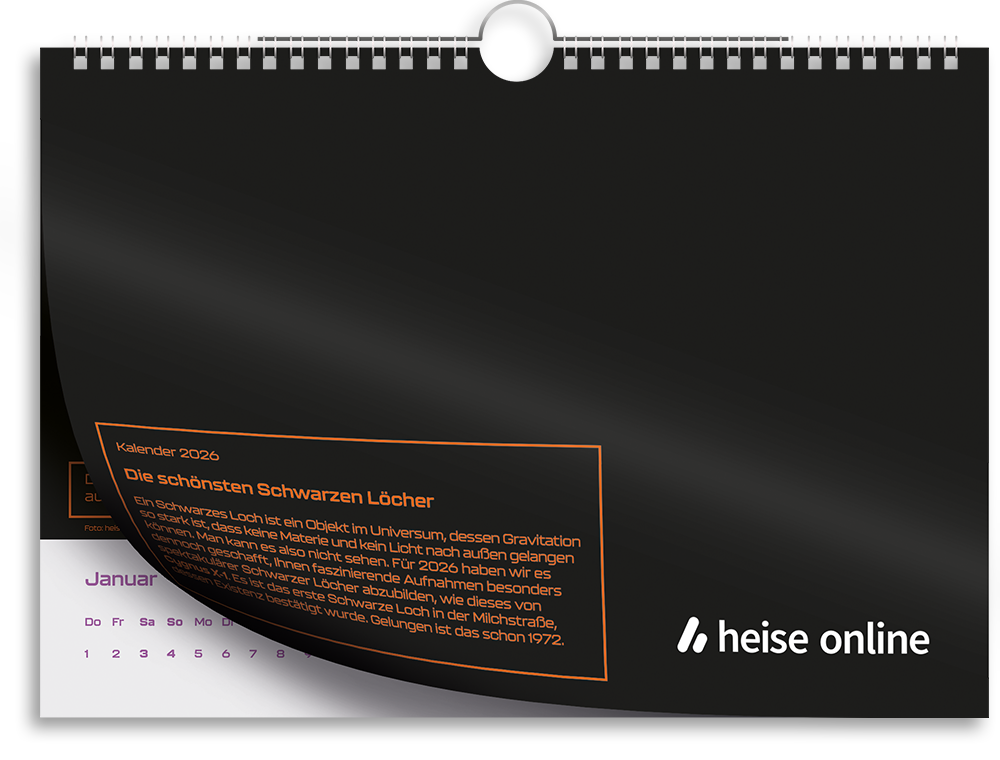 Produktbild für Die schönsten Schwarzen Löcher (heise online Wandkalender 2026)