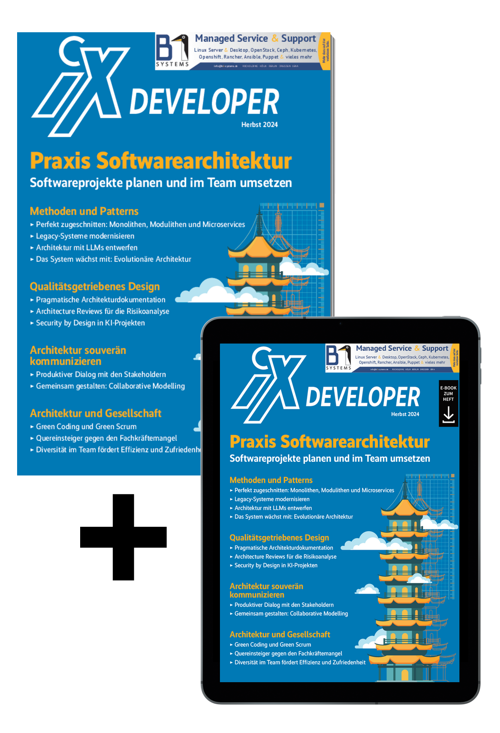 Bundle iX Developer Praxis Softwarearchitektur 2024 (Heft + digitale Ausgabe)