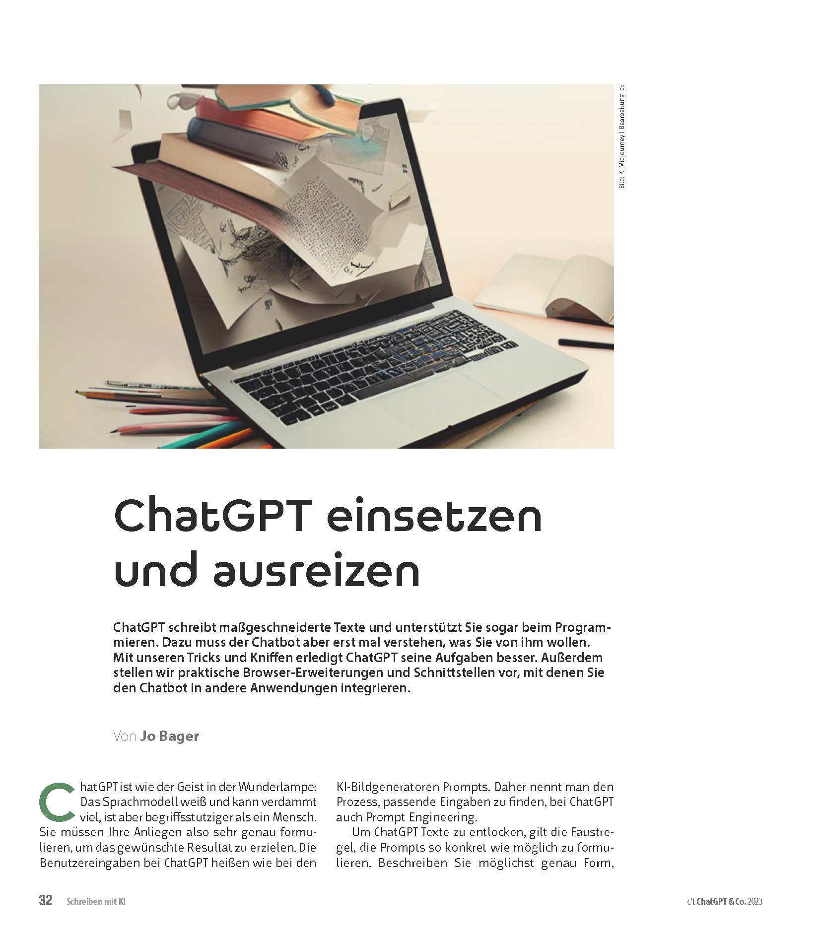 Bundle c't ChatGPT & Co. (Heft + PDF)
