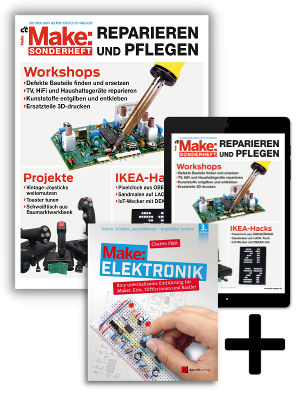 Superbundle Make Sonderheft 2023 - Reparieren und pflegen (Heft + PDF + Buch)