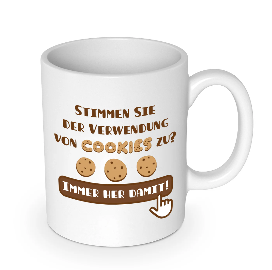 Verwendung von Cookies Becher